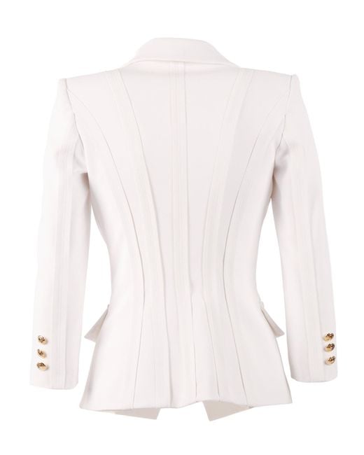 Elisabetta Franchi White Jacket Polyester Elastane