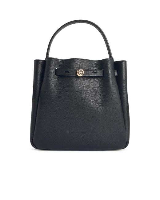 Tory Burch Black Small 'Romy' Bucket Bag