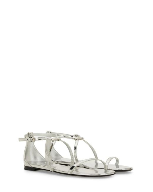McQueen White Strappy Sandal