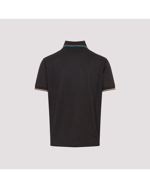 Paul Smith Black Str Detail Polo Shirt