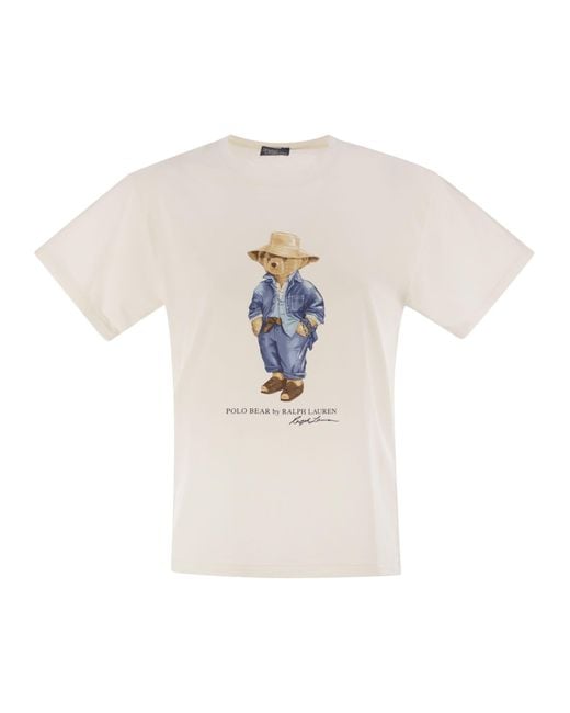 Polo Ralph Lauren White Polo Bear T-Shirt