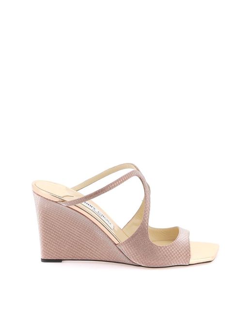 'Anis Wedge 85' Maultiere Jimmy Choo de color Pink