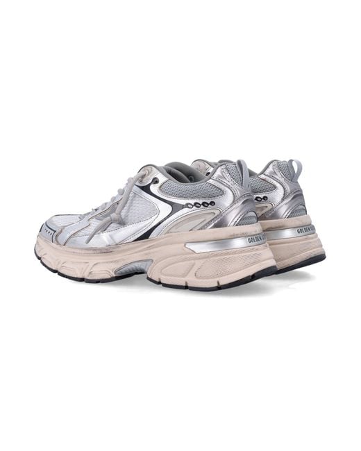 Golden Goose Deluxe Brand White Lightstar Mesh And Nappa Sneakers