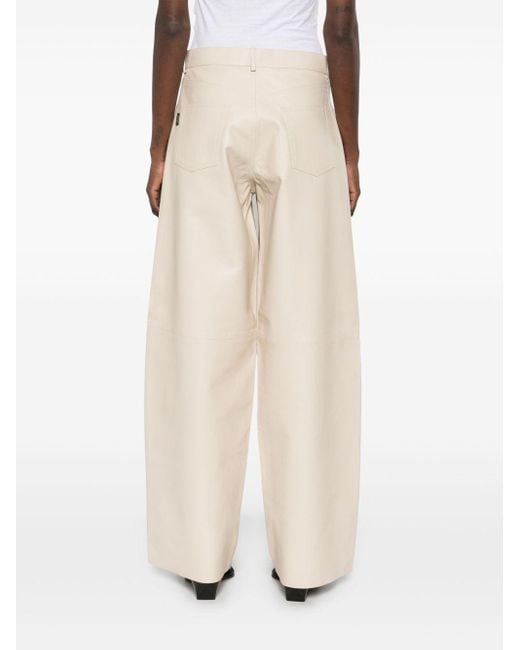 Haikure White Bethany Leather Trousers