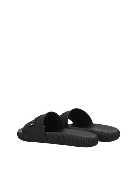 Lanvin Versierde Logo Slippers in het Black