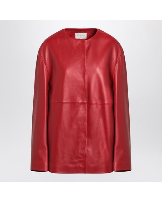 Loulou de Saison Red Atalia Leather Jacket