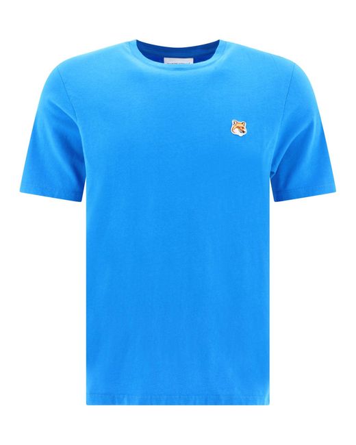 Maison Kitsuné Maison Kitsuné "Fox Head" T -Shirt in Blue für Herren