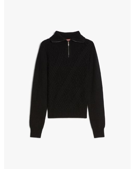 Max Mara Black Pullover schwarz