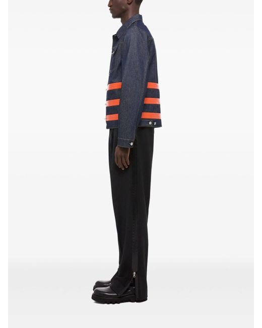 Helmut Lang Blue 3 Zip Trucker.Bklyn