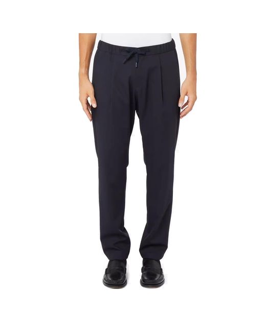 Herno Blue Casual Wool Pants for men