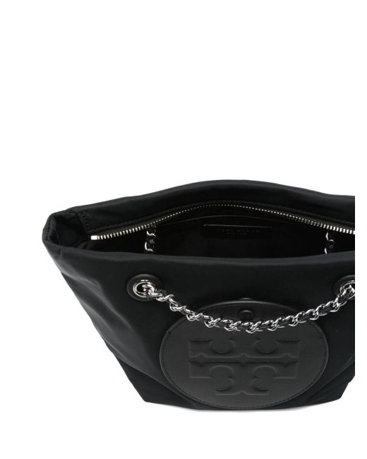 Tory Burch Black Ella Schultertasche mit Kettenriemen