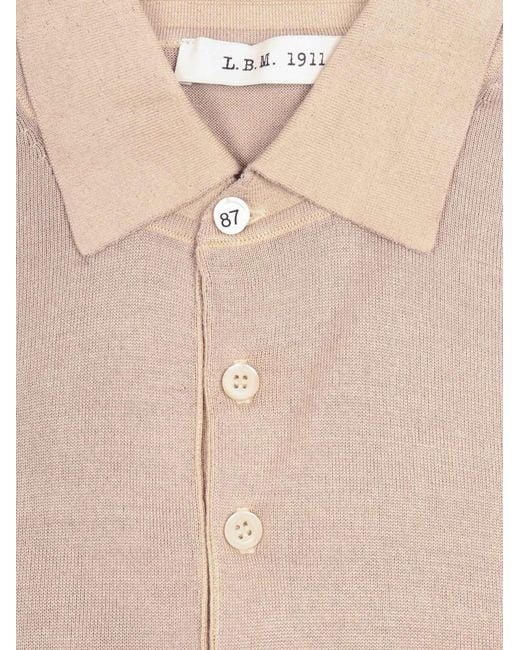 LBM 1911 LUBIAM Pink Sweater Silk Cashmere Crewneck for men