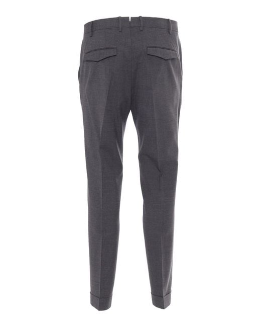 PT01 Gray Master, Flat Front, Diagonal Pockets, Flap Back Pockets, Turn Up