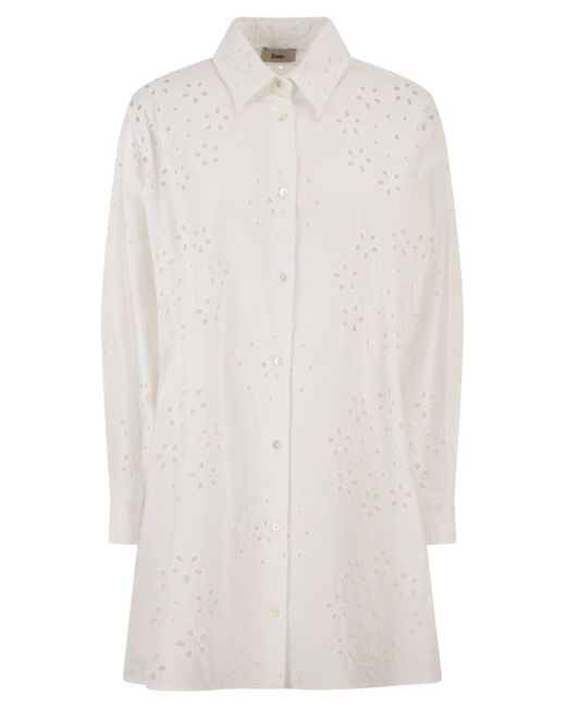 Camisa con bordado Herno de color White