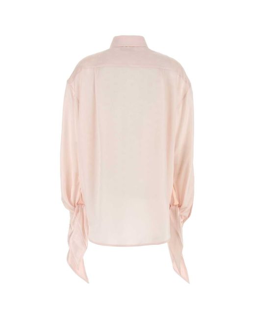 Balenciaga Pink Pastel Satin Shirt