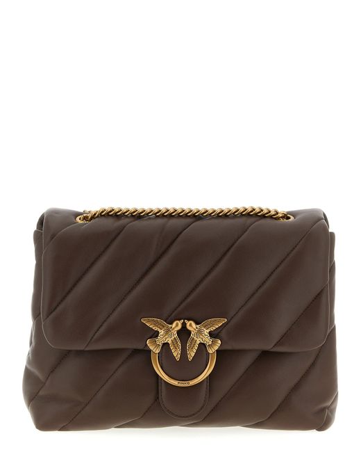 Pinko Brown 'Big Love Bag Puff Maxi Quilt' Crossbody Bag