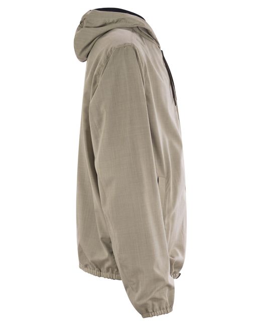Veste à capuche réversible Herno pour homme en coloris Gray