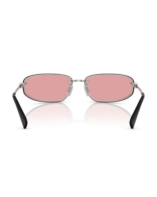 Miu Miu Pink Sonnenbrille Mua50 S 1 Bc70 J Silber/Rosa verspiegelte Damen
