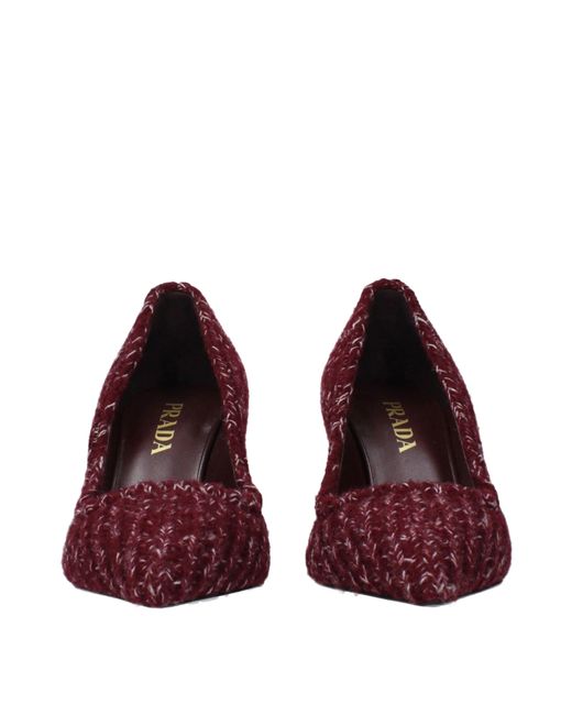 Prada Red Pump/ Fabric