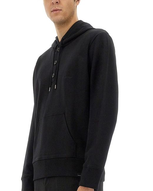Courreges Black Cotton Sweatshirt For for men