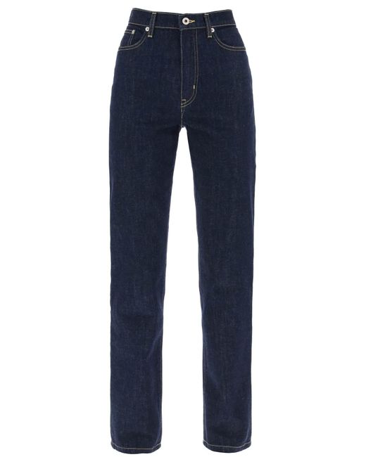 Jeans Regular Fit Asagao di KENZO in Blue