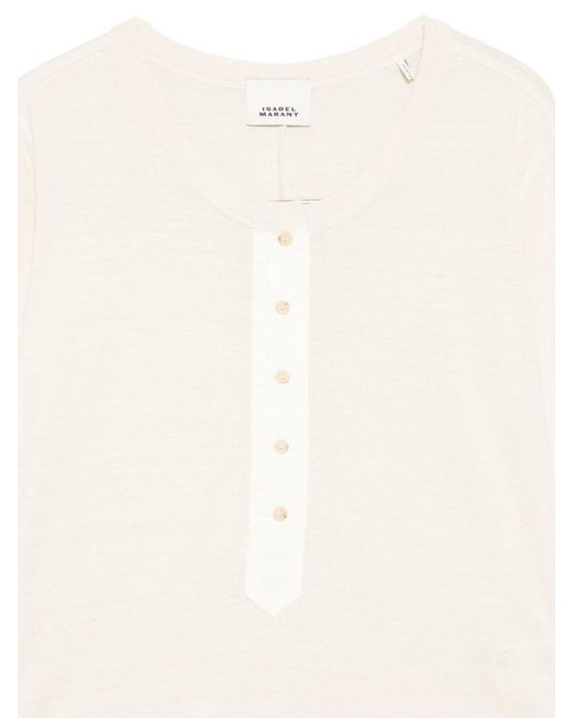 Isabel Marant White Talicia Silk Sweater