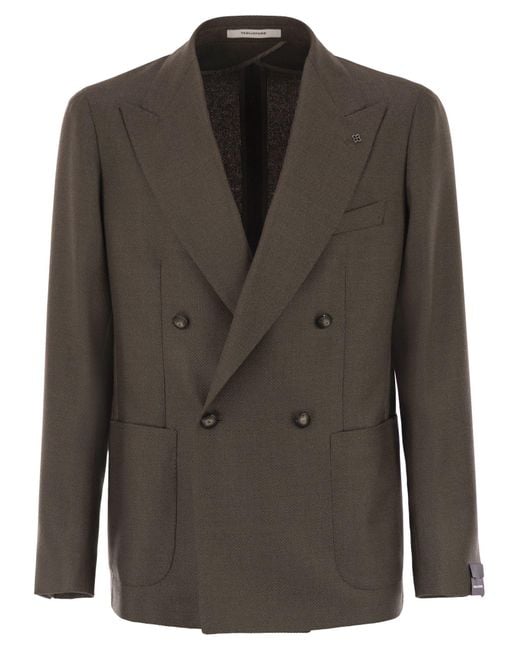 Tagliatore Green Giacca Warner Tabacco for men