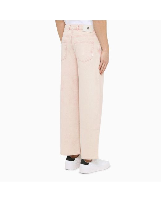 PT Torino Regular Pink Cotton Jeans for men