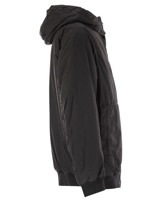 Stone Island Gededed Jacket Met Druppelbestendig En Windbestendig in het Black voor heren