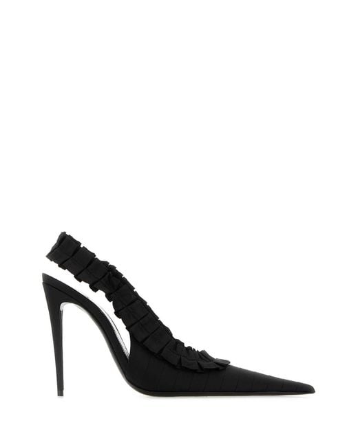Saint Laurent Black Pointed Toe Pumps