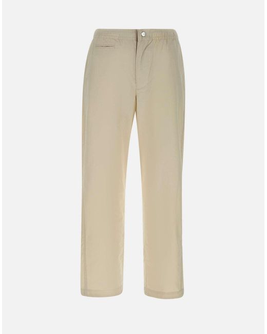 Pantaloni Di Chino Con Vita Elasticizzata di Autry in Natural