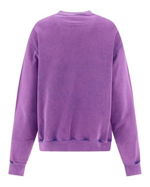 Acne Purple Sweatshirt mit verschwommenem Logo