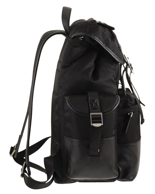 Tod's Mittelgroßer Rucksack aus Stoff und Leder in Black für Herren