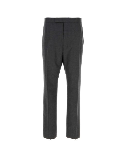 Thom Browne Black Graphite Wool Pant for men