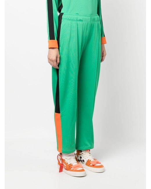 Wales Bonner Green Logo-Patch Track Pants