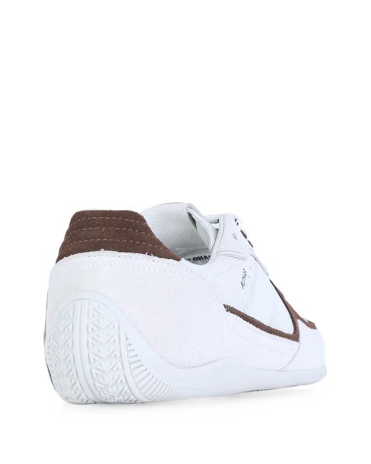 Alohas White Tb.91 Suede Cream Leather Sneakers