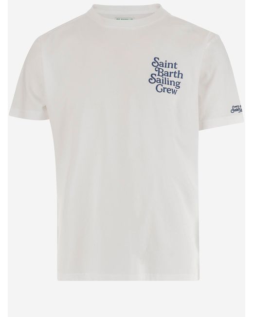 Cotea Camiseta con estampado del logotipo Mc2 Saint Barth de hombre de color White