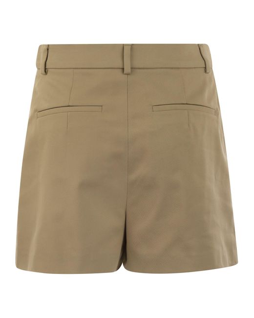 Sportmax Natural Unico Washed Cotton Shorts