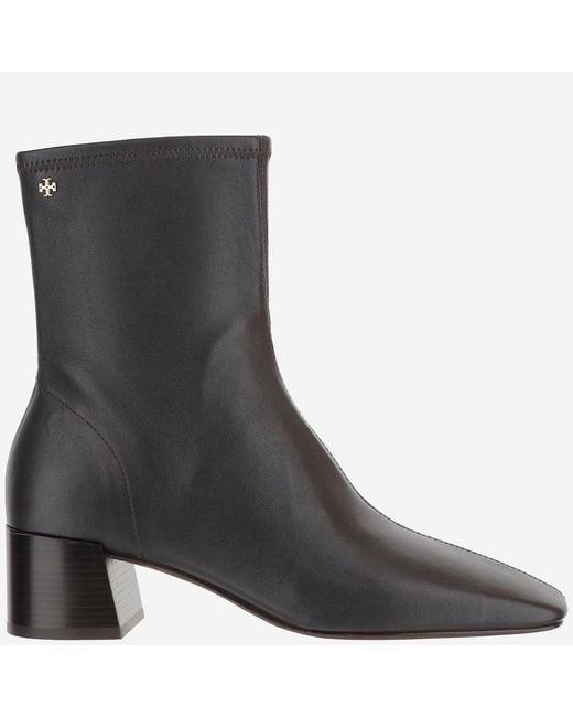 Tory Burch Leren Enkellaarzen in het Black