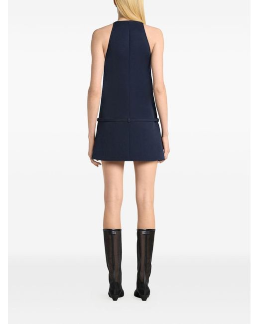 Courreges Blue A-Line Mini Dress