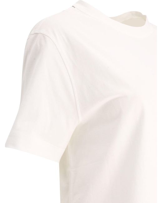 Brunello Cucinelli White T -Shirt mit Monili