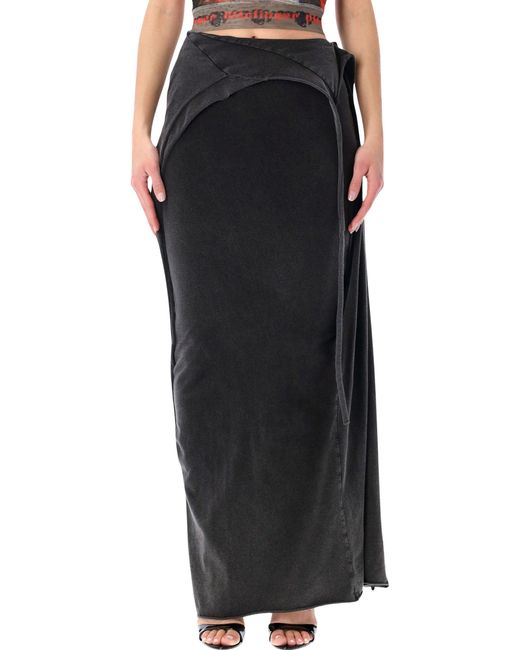 OTTOLINGER Black Slitted Maxy Skirt