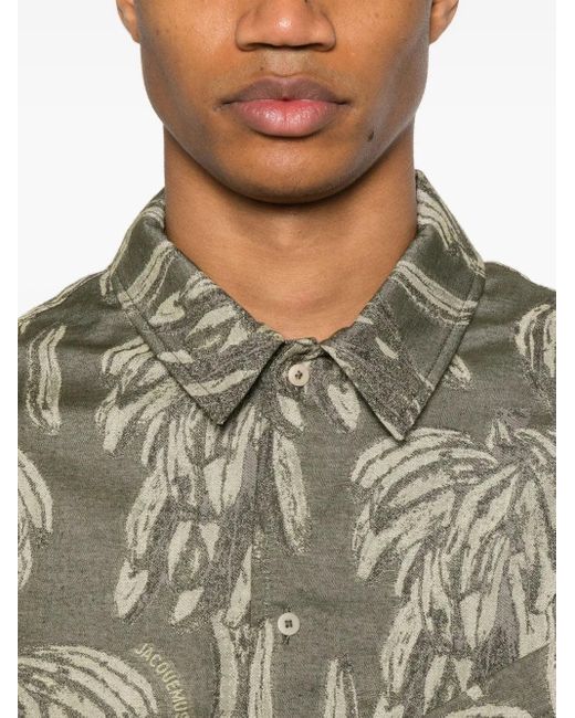 Jacquemus Jacquard Effectshirt in het Gray voor heren