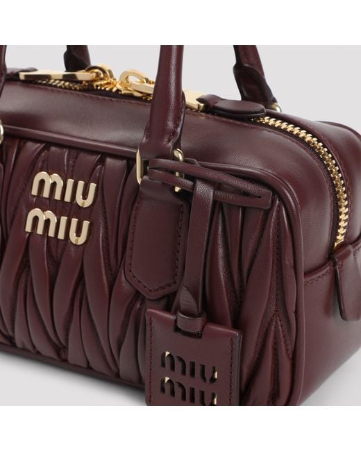 Miu Miu Brown Lamb Leather Handbag