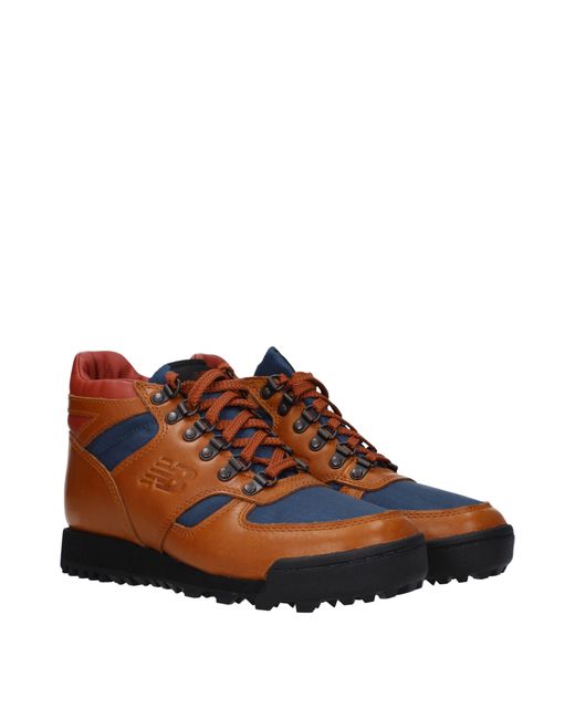 New Balance Brown Stivaletti Uomo Pelle Marrone for men