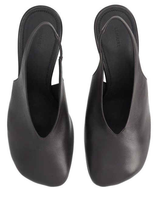 Lemaire Gray Glove Slingback Pumps 80 Mm Heel