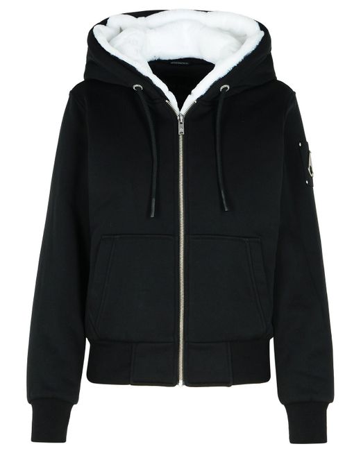Moose Knuckles Black Classic Bunny' Cotton Blend Sweatshirt
