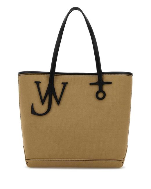 J.W. Anderson Natural Beige Canvas Small Anchor Bucket Bag