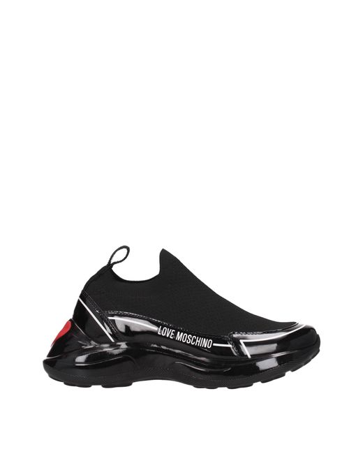 Love Moschino Black Sneakers Donna Tessuto Nero