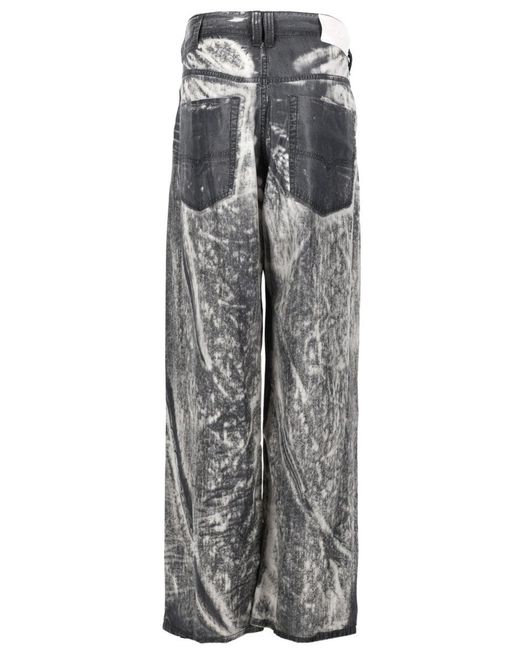 DIESEL Gray High Rise Jeans
